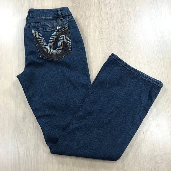 B Street Jeans Women Size 8 Boot Cut Y2K Embroidered Western Rodeo Retro 70s 80s - Picture 4 of 12